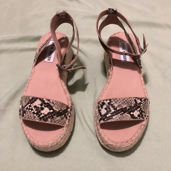 Steve Madden Shoes Steve Madden Snakeskin Print Buckle Julieta